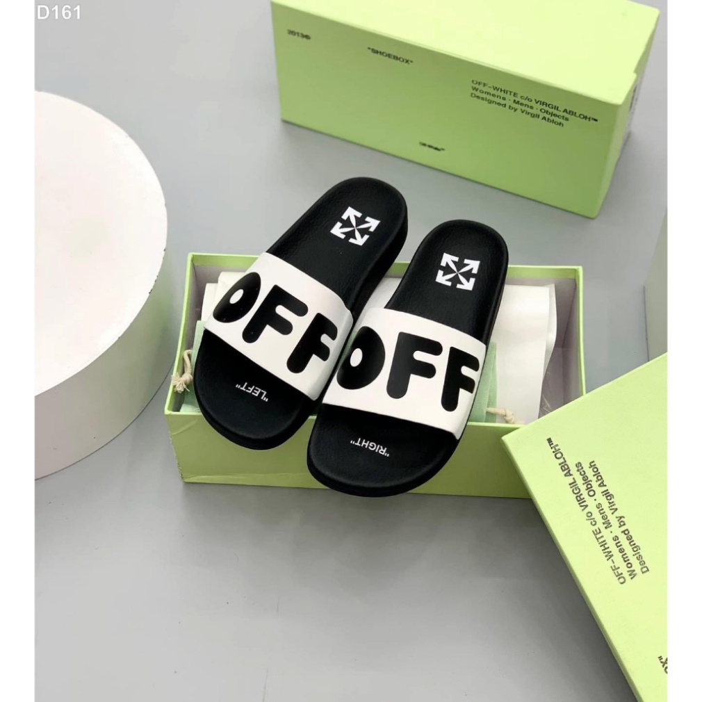 Dép Off white Nam Hàng Like_Au Đẹp Full Box , Dép Nam Họa Tiết Kẻ Sọc Đen Trắng Siêu Hót 2023 Đế Đúc Cao Su | BigBuy360 - bigbuy360.vn