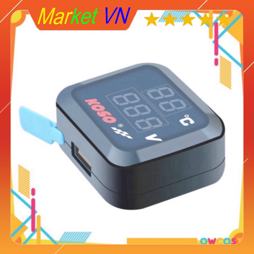 Đồng Hồ Điện Tử Xe Máy, Đồng Hồ Báo Volt 3 Chế Độ Hiển Thị Có Cổng Sạc Đa Năng Tiện Lợi