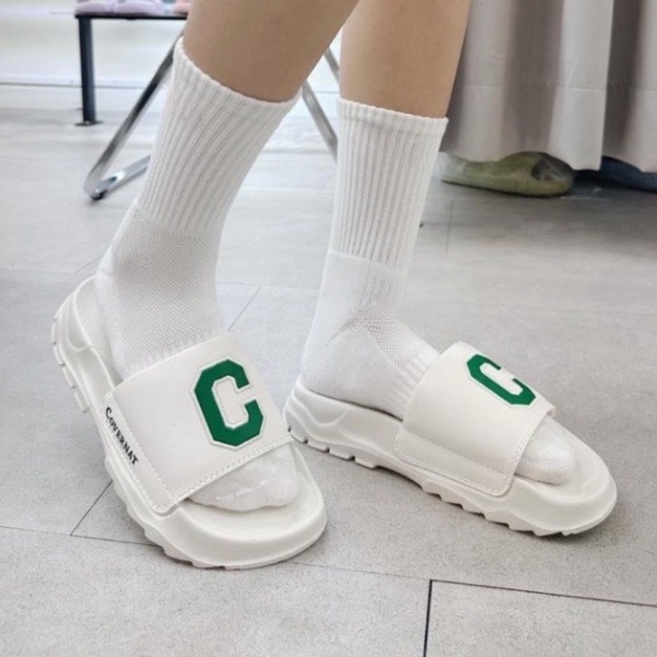 Dép Quai Ngang Covenat Đủ Hộp Đế Độn 4cm Api bền Dép Chữ C Tăng Chiều Cao Bản Cao Cấp Đủ Màu Full Box