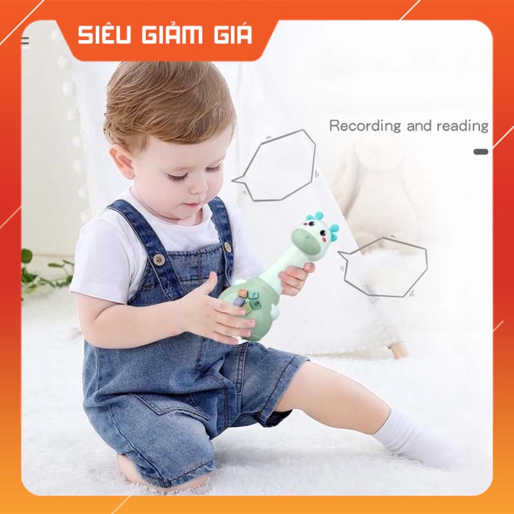 Micro Tích Hợp Loa Và Đèn Phát Nhạc Vui Nhộn Dành Cho Bé 1-3 - 8 Tuổi