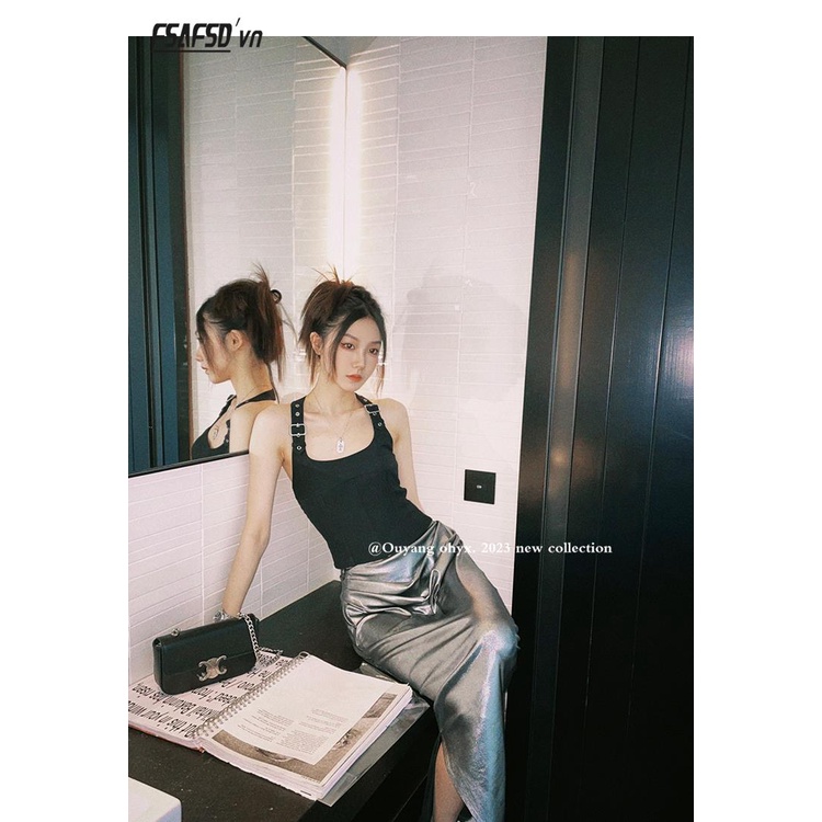 Áo Hai Dây Dáng Ôm Ngắn Phong Cách Thời Trang Mới Mùa Hè Dành Cho Bạn Nữ