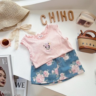 Áo 3 lỗ viền nhún disney 2 màu