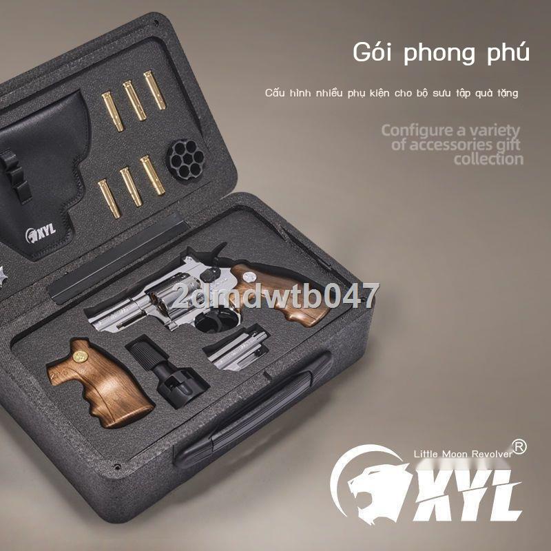 ( rẻ mà chất lượng)◎☈Phiên Bản Kỷ Niệm Mặt Trăng Nhỏ Mạ Điện Bạc Súng Lục Ổ Quay Đồ Chơi Mô Hình Súng Không Ra Mắt Mẫu 1