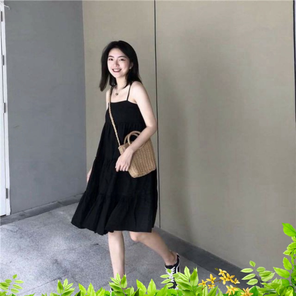 VÁY MAXI SUÔNG 2 DÂY ULZZANG HOT - (Sp sẵn) - Lisa.m.Store