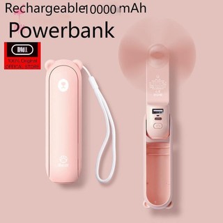 Mini Fan Rechargeable 10000mAh Portable Handheld Handy USB Pocket Personal Cooling Electric Fan With