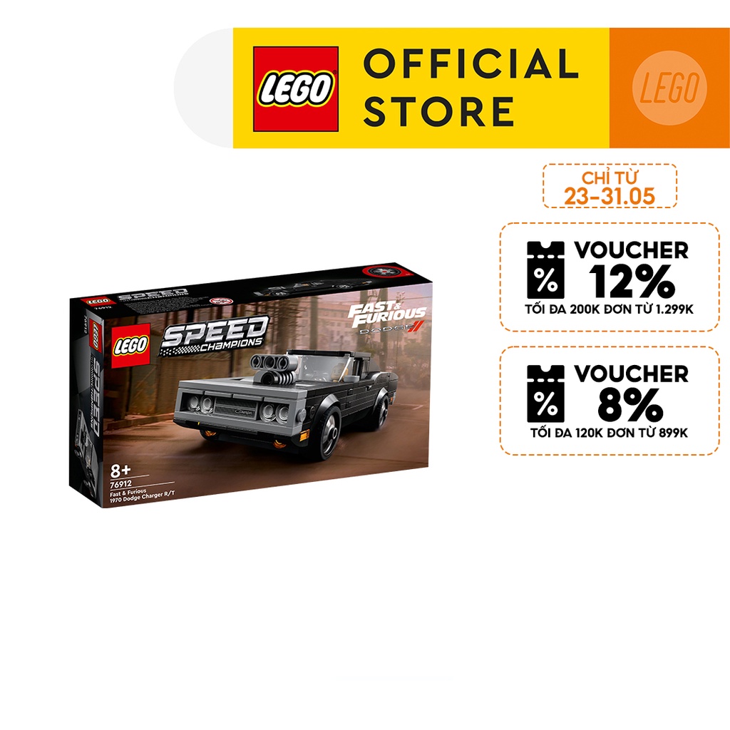 LEGO Speed Champions 76912 Siêu Xe 1970 Dodge Charger R/T (345 chi tiết)