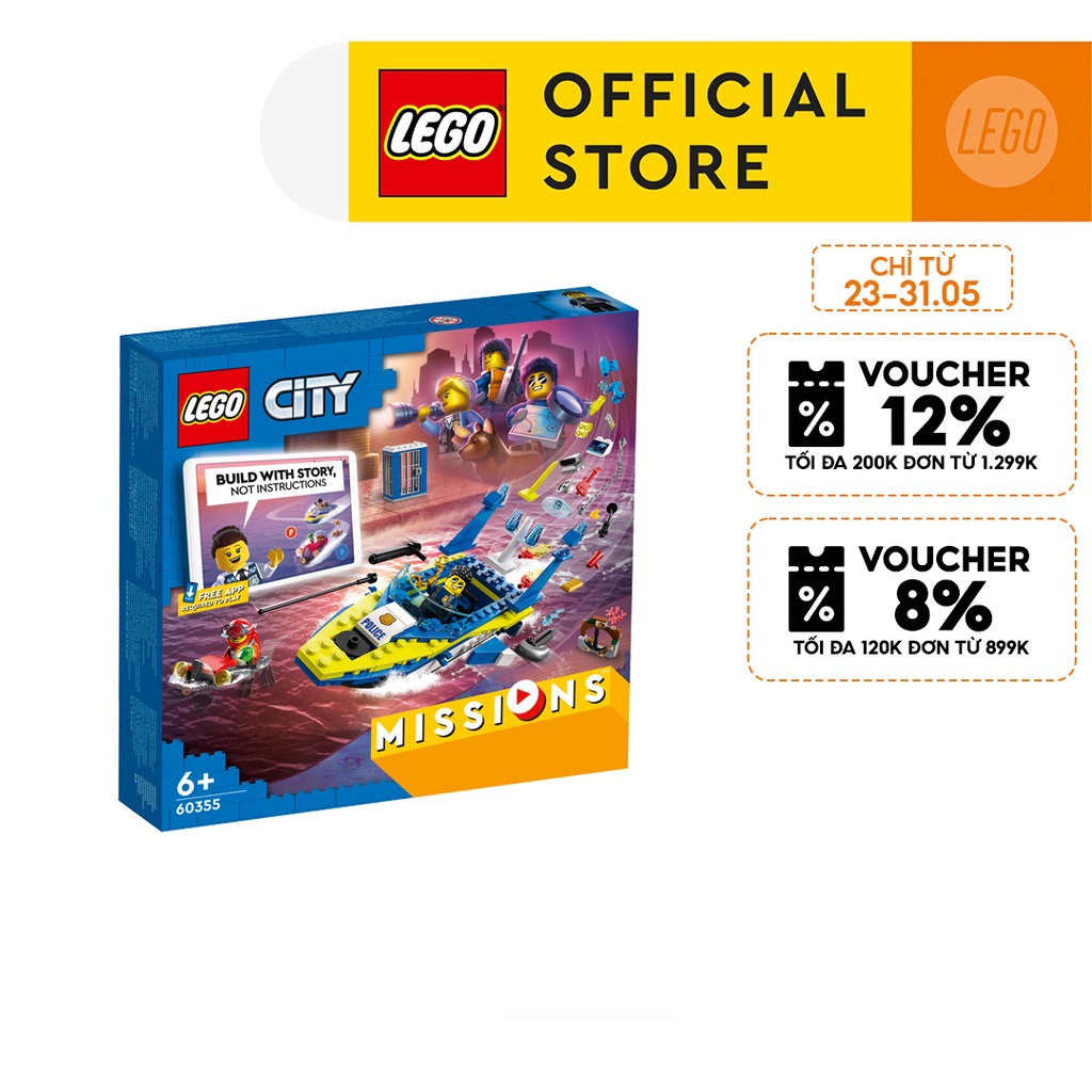 LEGO City 60355 Nhiệm Vụ Thám Tử Của Cảnh Sát Biển (278 chi tiết)
