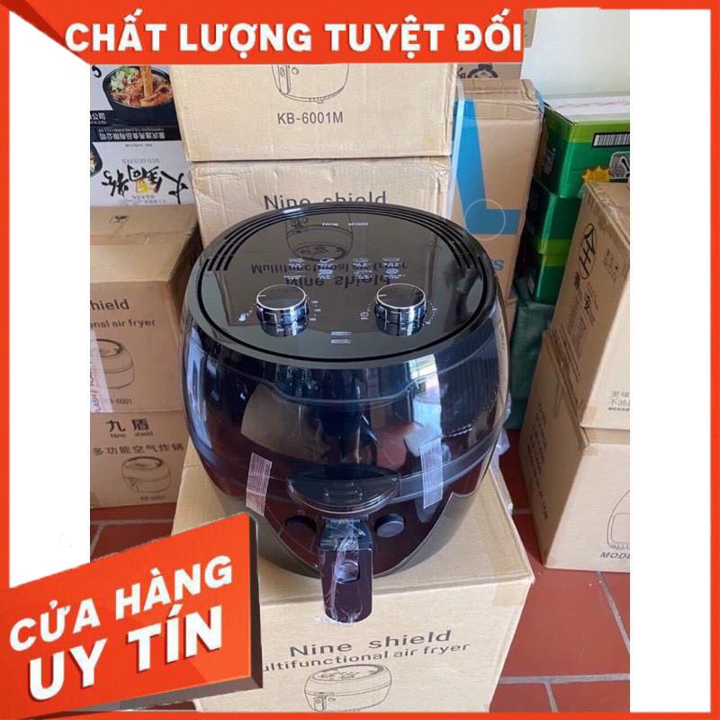 (Sẵn Hàng)Nồi chiên không dầu Nine Shield chính hãng 8L - Bảo hành 1 năm (6 tháng 1 đổi 1)