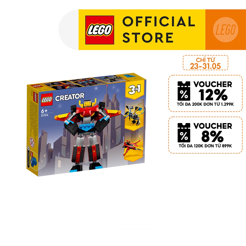 LEGO Creator 3in1 31124 Siêu Rô Bốt (159 chi tiết)