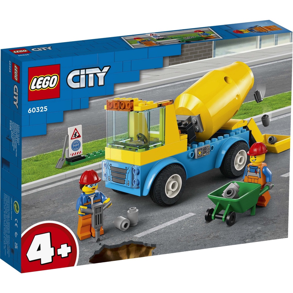 [Mã LIFEMC06CBAU giảm 50k đơn 350k] LEGO City 60325 Xe trộn xi măng (85 chi tiết)