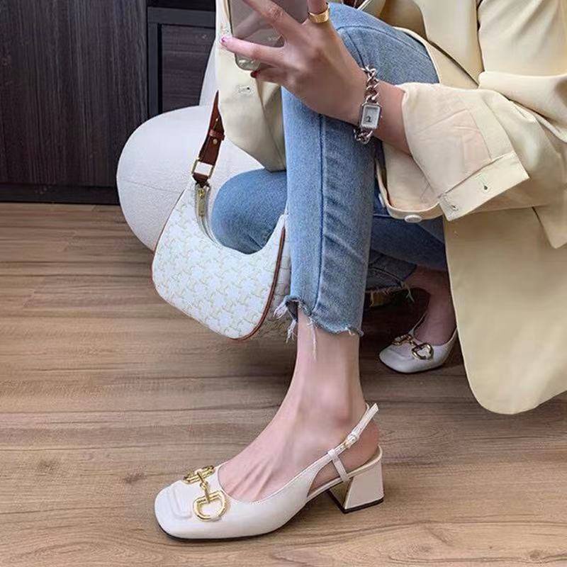 Giày cao gót nữ Mary Jane gót thô gót vừa