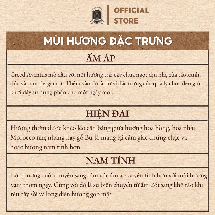 Nước hoa Nam Creed Aventus Mini Chiết 10ml Chính Hãng Thơm Lâu, Quyền lực, Nam tính, Hấp dẫn, Tinh tế