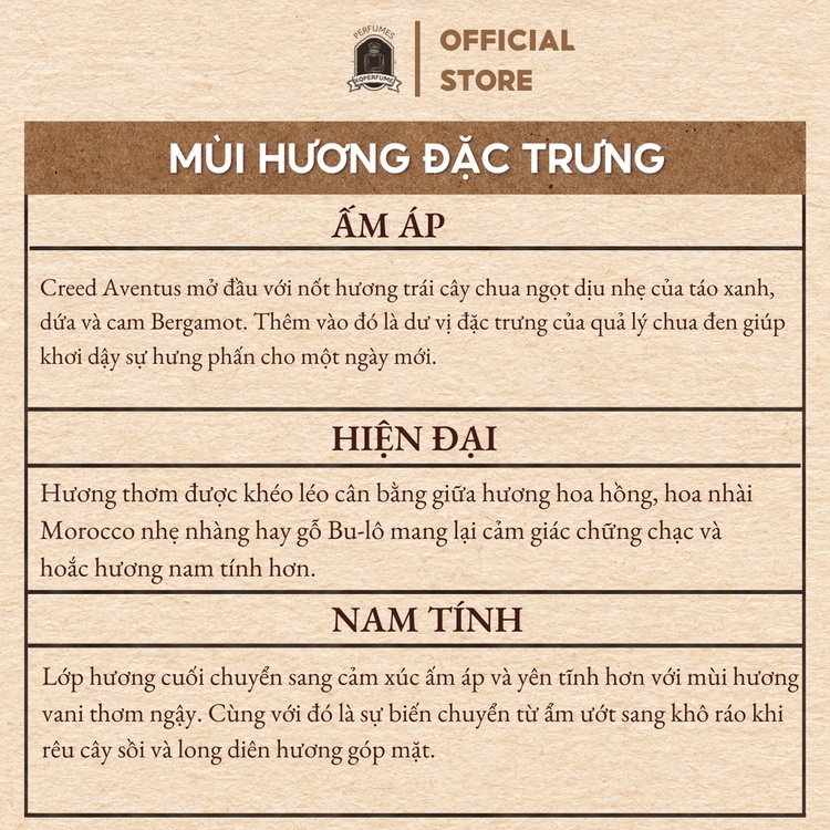 Nước hoa Nam Creed Aventus Mini Chiết 10ml Chính Hãng Thơm Lâu, Quyền lực, Nam tính, Hấp dẫn, Tinh tế | BigBuy360 - bigbuy360.vn