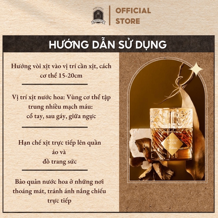 mẫu thử nước hoa unisex kilian angle share chiết 10ml, hương thơm phù hợp bốn mùa, ngày và đêm Xqoffical | BigBuy360 - bigbuy360.vn