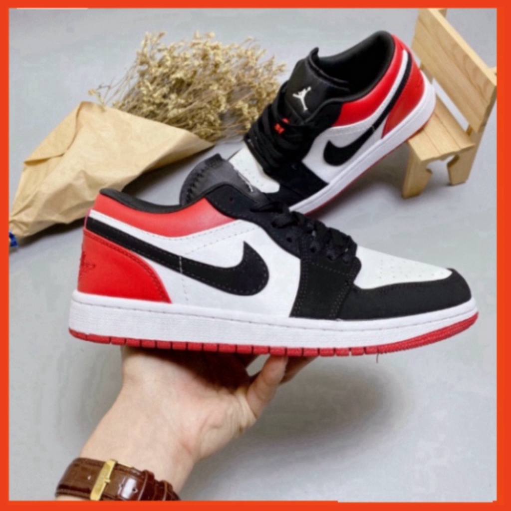 34 3 [FREE SHIP] Giày JD1 cổ thấp  low đỏ đen thời trang hàng đẹp full boxbill Xmenshop2 3 01 | BigBuy360 - bigbuy360.vn
