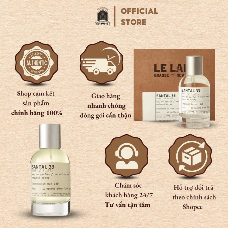 Nước Hoa Unisex Chiết Mini Santal 33 EDP Mẫu Thử 10ml