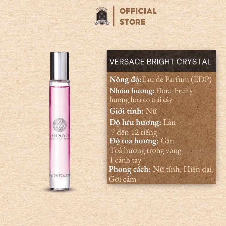 Nước hoa nữ versace bright cristal mẫu thử mini 10ml_versace hồng đậm mùi thơm ngọt dịu xqoffical