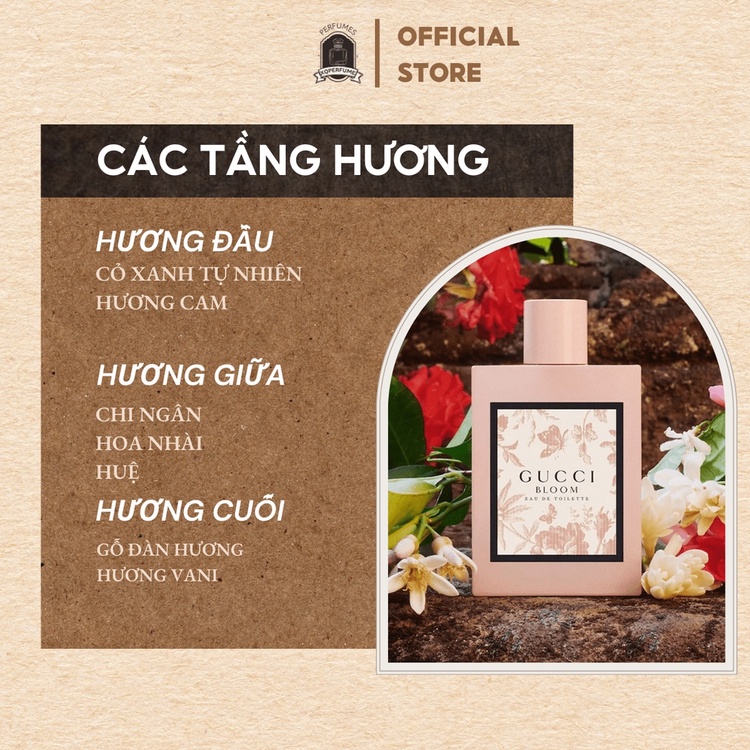 nước hoa nữ gucci bloom edp chiết 10ml, quyến rũ, sang trọng, quý phái Xqoffical | BigBuy360 - bigbuy360.vn