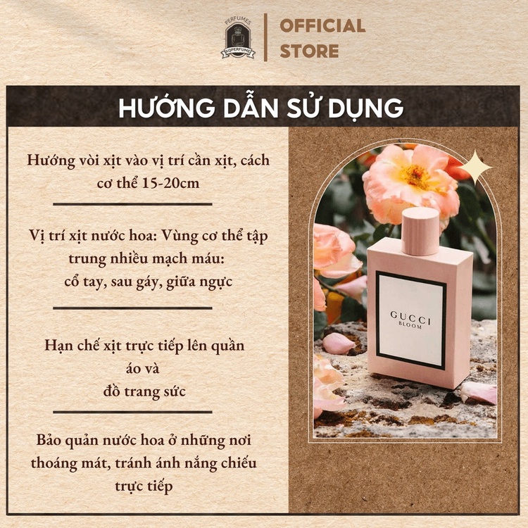 nước hoa nữ gucci bloom edp chiết 10ml, quyến rũ, sang trọng, quý phái Xqoffical | BigBuy360 - bigbuy360.vn