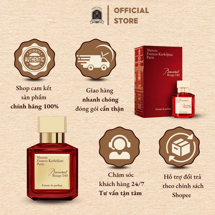 nước hoa chiết mfk baccarat rouge edp 10ml, nước hoa unisex đẳng cấp sang trọng Xqoffical | BigBuy360 - bigbuy360.vn