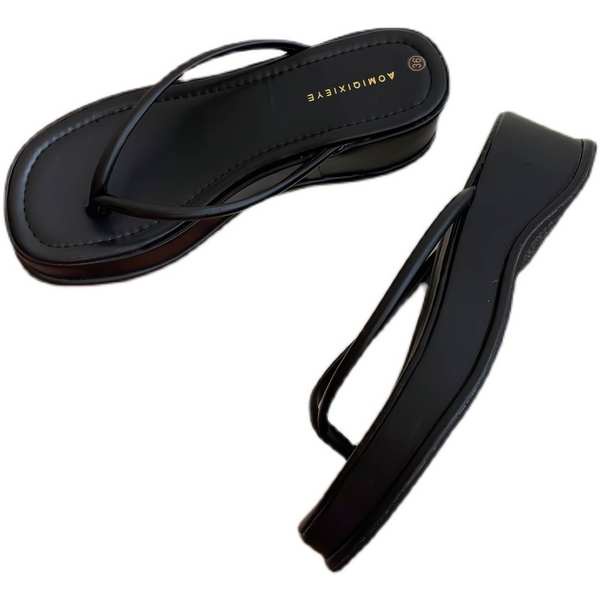 Dép lê xỏ ngón nữ mùa hè mặc bên ngoài đế dày