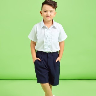 Quần ngắn xanh đen đồng phục học sinh nam cấp 1, cấp 2, cấp 3 Jadiny