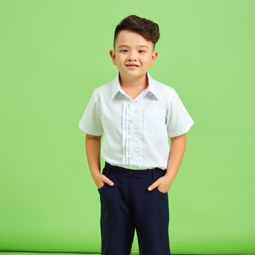 Áo sơmi trắng đồng phục học sinh nam - Jadiny