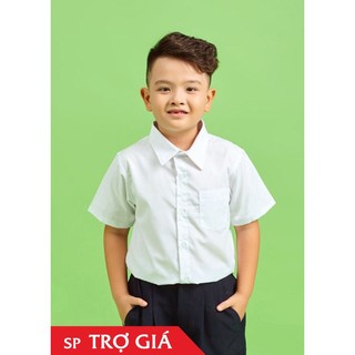 Áo sơ mi viền ngực, đồng phục học sinh bé trai học cấp 1, 2, áo sơmi đi học rẻ - bền đẹp DPT004 - JADINY