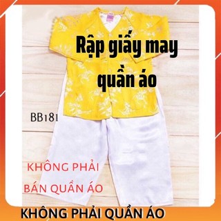 Rập giấy bb181_ bộ bà ba bé gái