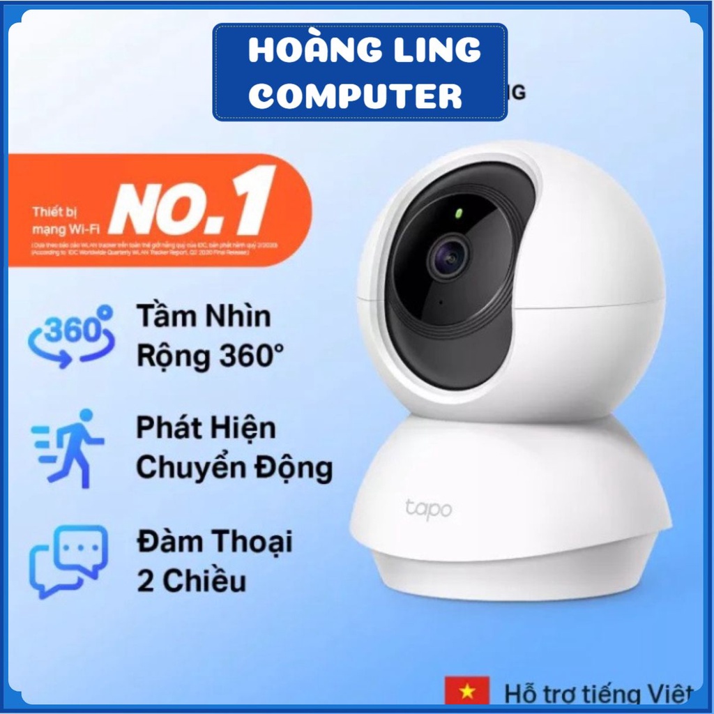 Camera Wi-Fi An Ninh Gia Đình Quay Quét TPlink Tapo C200 - Bảo hành chính hãng 24 tháng LILOPC