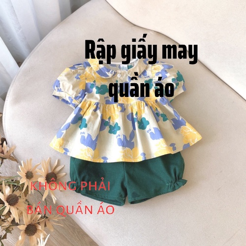 Rập giấy bộ đồ cho bé gái mã 2056