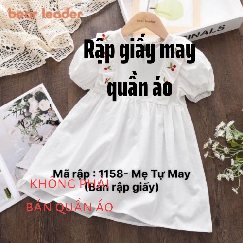 Rập váy cho bé gái mã 1158