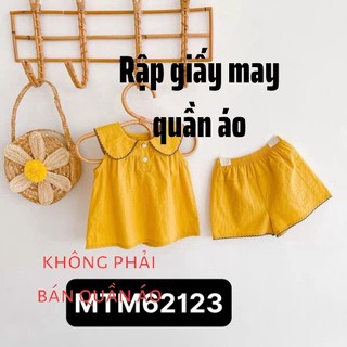 Rập bộ đồ cho bé gái mã 62123