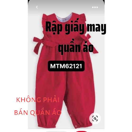 Rập Bộ Liền Thân Cho Bé Gái Mã 62121