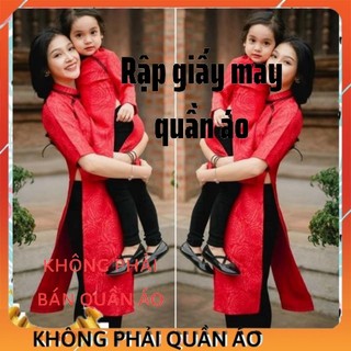 Rập đôi áo dài cách tân Mẹ (S-XXL) và Bé ( 1-8 tuổi) - 52163