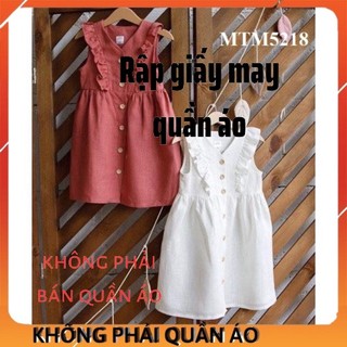 Rập Váy Cho Bé Gái MTM5218 (Rập Giấy Đầm Trẻ Em)