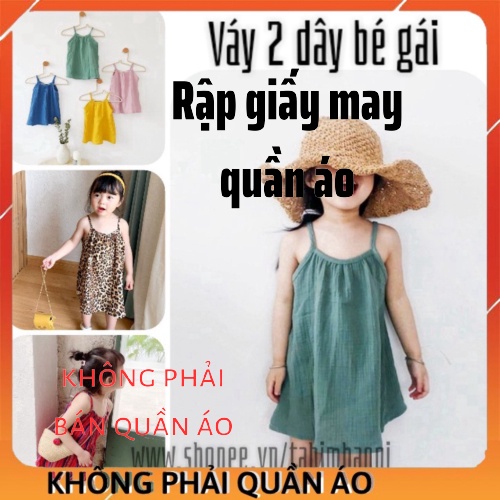 Rập váy 2 dây sành điệu cho bé gái mã MTM62103