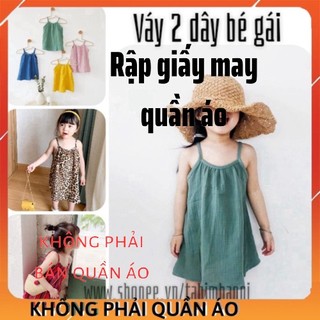 Rập váy 2 dây sành điệu cho bé gái mã MTM62103