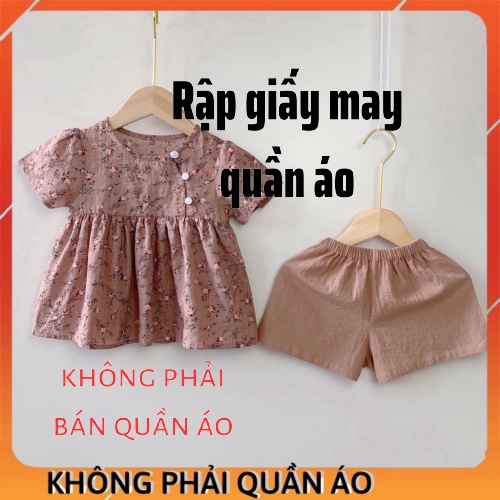 RẬP GIẤY BB07_ BỘ ĐỒ BÉ GÁI