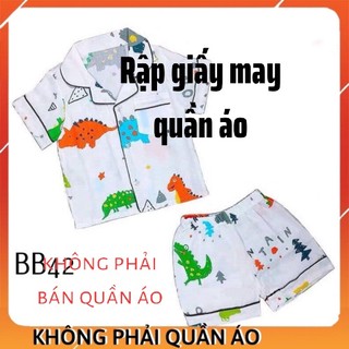 Rập giấy bb42_ bộ đồ bé gái