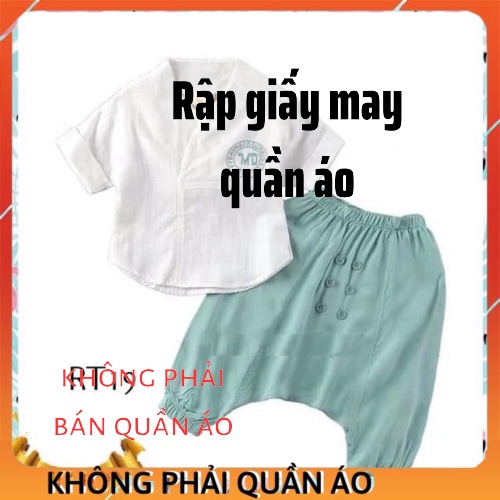 RẬP GIẤY RT19 _ bộ áo+ quần thụng bé trai