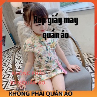 Rập sườn xám xinh xắn cho bé gái 62115 (Bản thiết kế thời trang trên giấy)