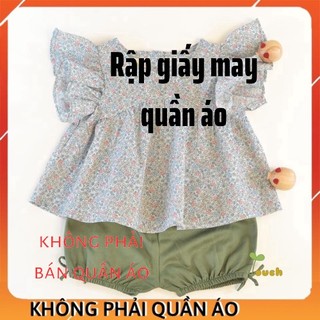 Rập giấy xi măng bộ đồ bé gái BD401