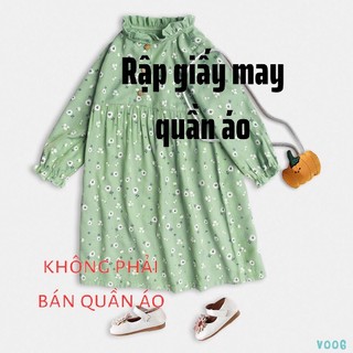 RẬP VÁY CỔ BÈO BÉ GÁI SIZE 1-8 TUỔI (Rập Giấy MTM72103)