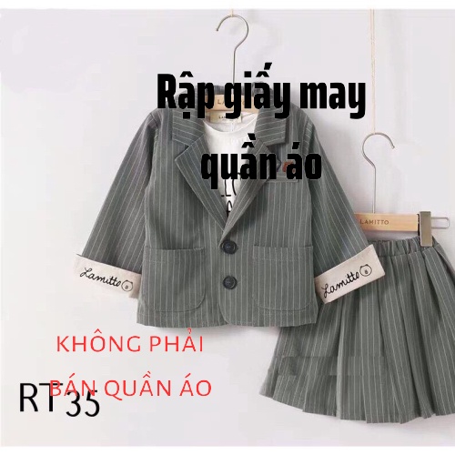 RẬP GIẤY MAY ĐỒ RT35_ÁO VEST 2 LỚP BÉ GÁI