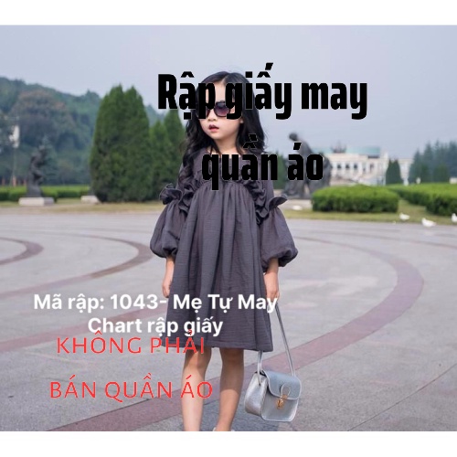 Rập váy cho bé gái mã 1043 (Bản thiết kế thời trang trên giấy A0)