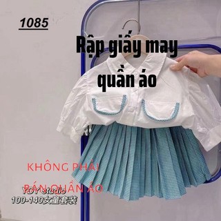 Rập set áo kèm váy cho bé gái