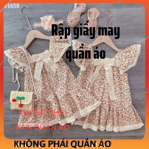 Rập váy nơ đuôi cá cho bé gái