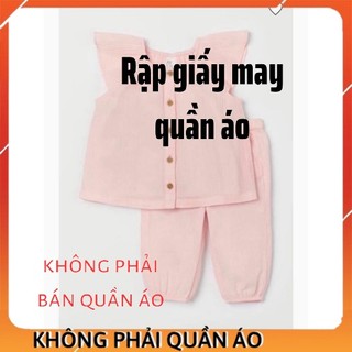 Rập giấy bb06_ bộ đồ bé gái