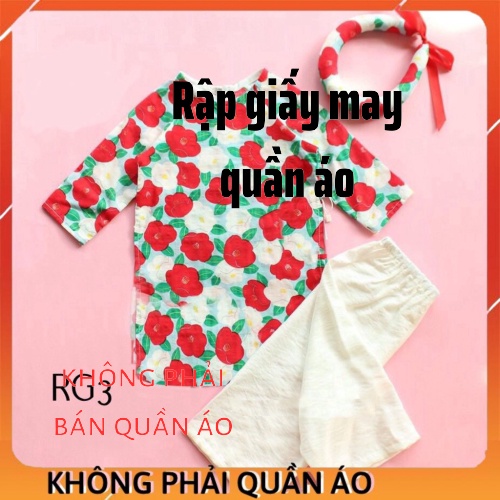 RẬP GIẤY RG3_  set áo dài+ quần